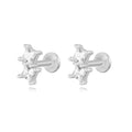 Piercing 2 Cubique Zircon -  - Gold Plated and Rhodium silver
