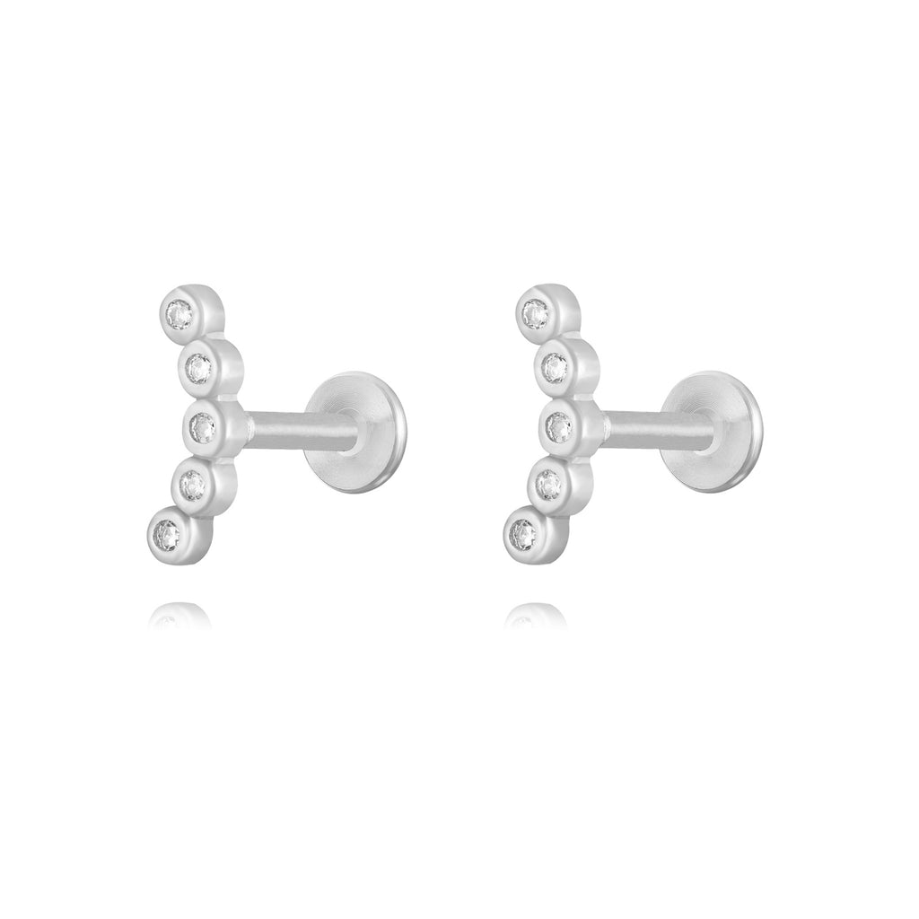 Piercing Zircon - Gold Plated and Rhodium silver