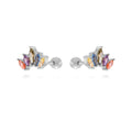 Piercing Flower- Zirconia - Gold Plated and Rhodium Silver