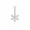 Piercing Silver Zirconia - Sunflower - Gold and Rhodium Silver