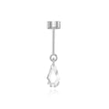 Silver Teardrop Piercing - Zirconia - Gold Plated and Rhodium Silver