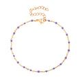 Enamel Steel Bracelet - 16+5 cm - Gold Plated