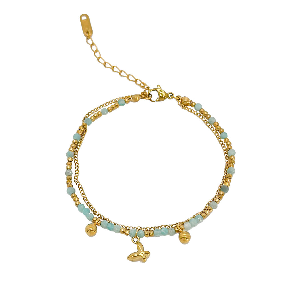 Mineral Steel Bracelet - Butterfly - Gold