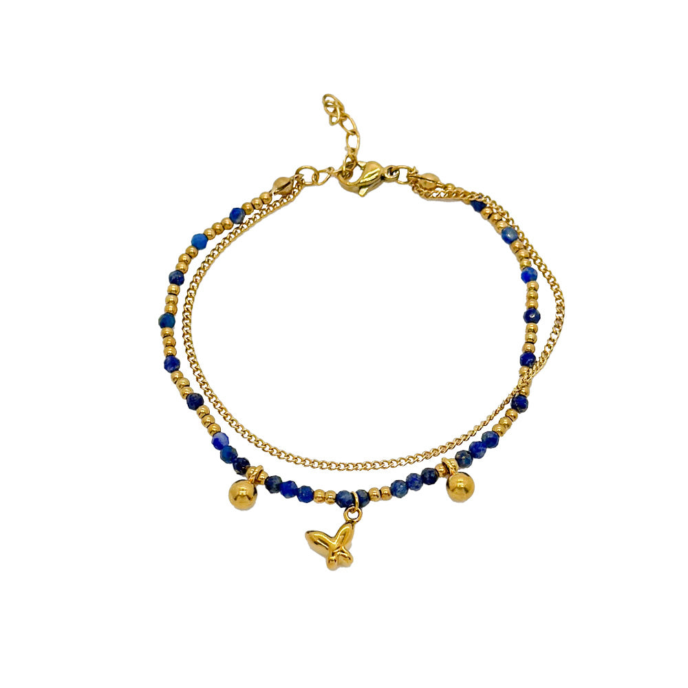Mineral Steel Bracelet - Butterfly - Gold