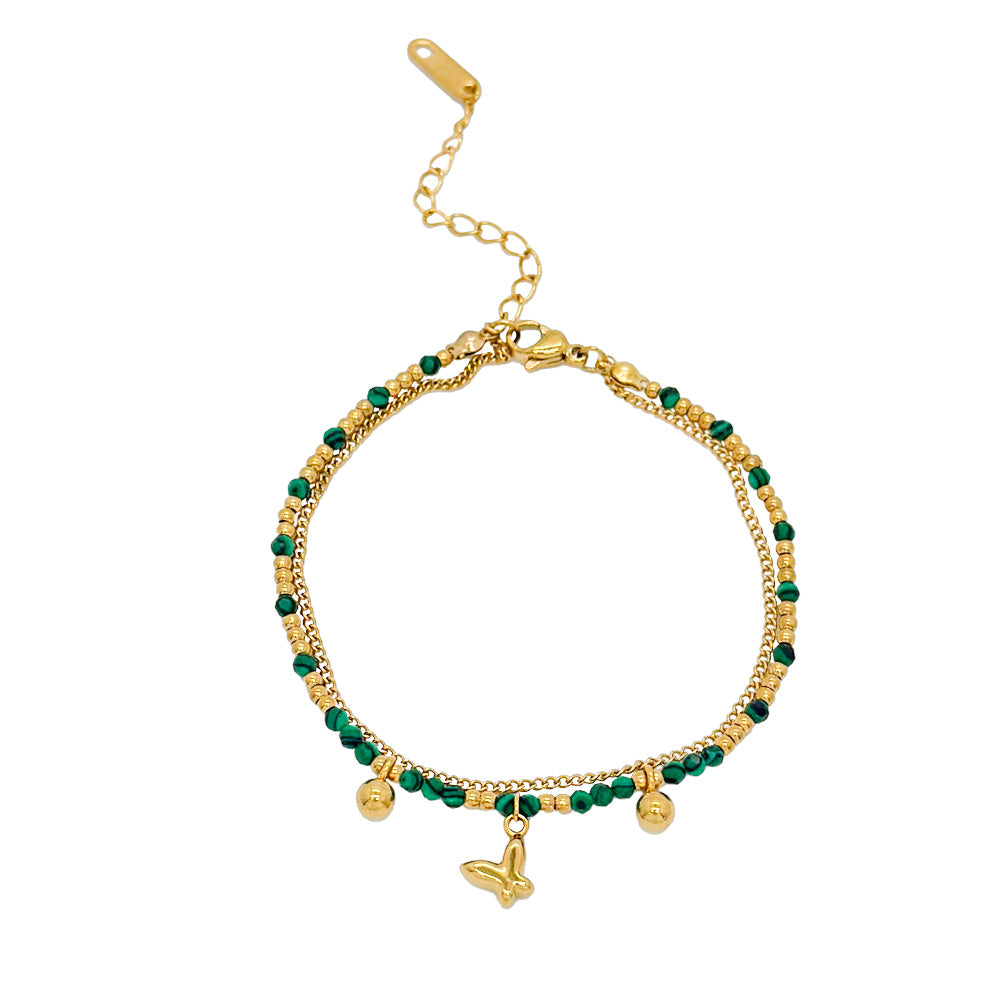 Mineral Steel Bracelet - Butterfly - Gold