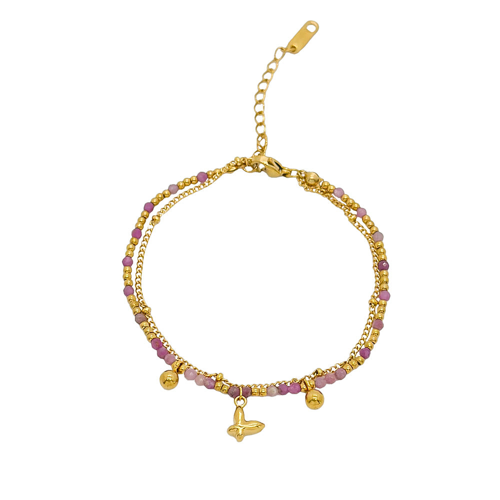 Mineral Steel Bracelet - Butterfly - Gold