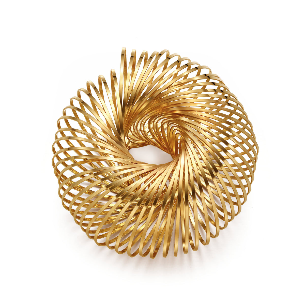 Smooth Spiral Bracelet – Stretchable – Gold Plated