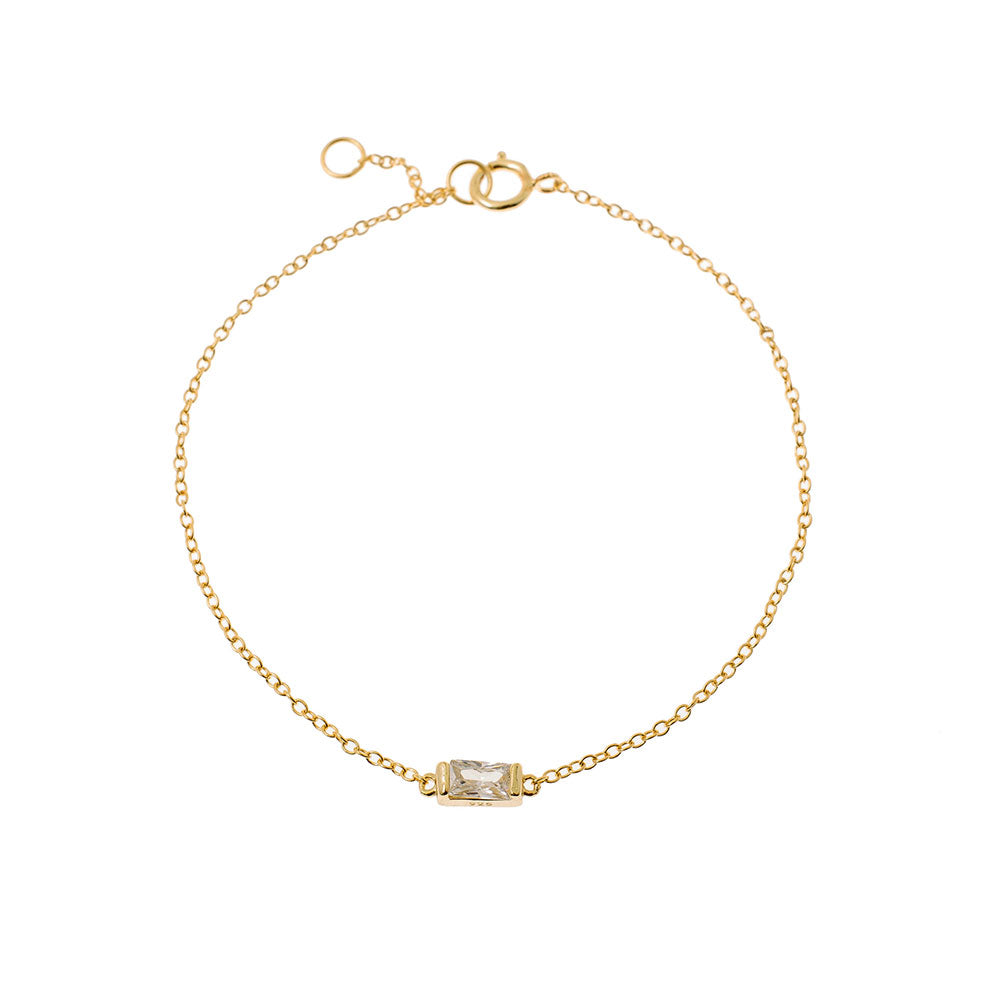 Zirconia Bracelet - Gold  Plated and Silver