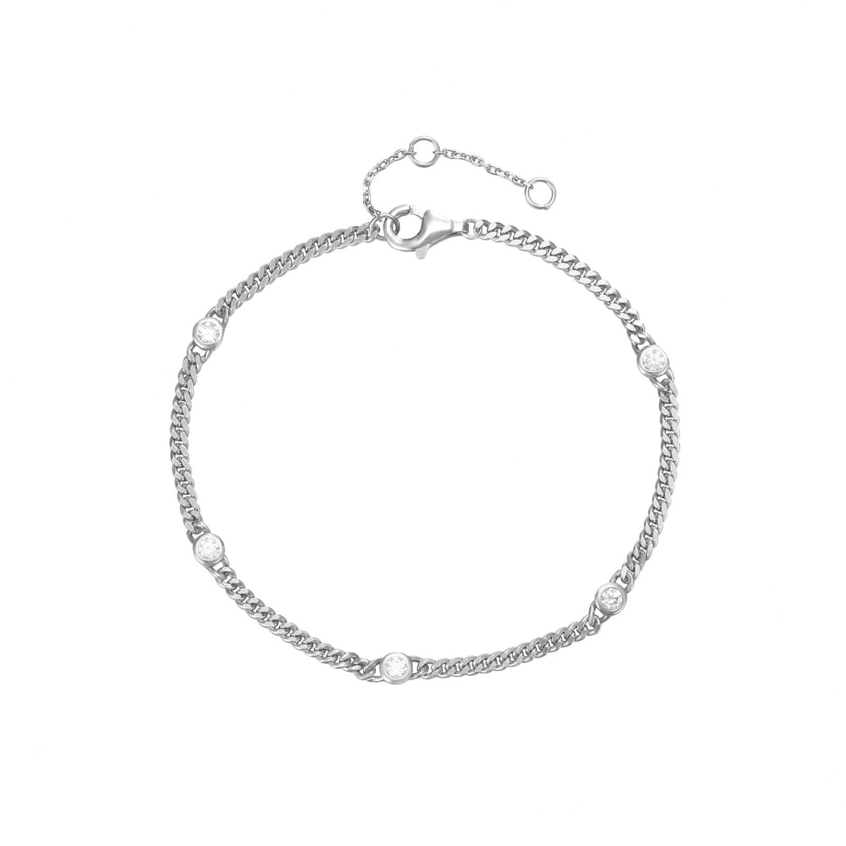 Zirconia Bracelet -Gold Plated and Rhodium Plated