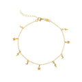 Silver Anklet - Ray Star Moon