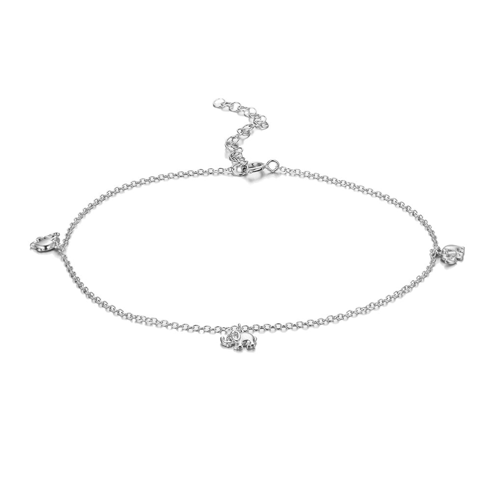 Zircon Anklet - Elephants